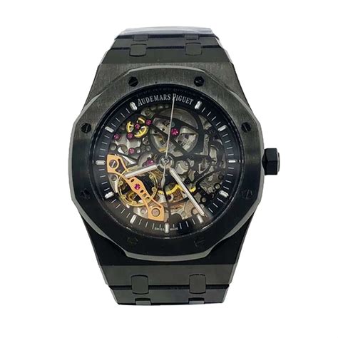 audemar piguet black|audemars piguet black skeleton.